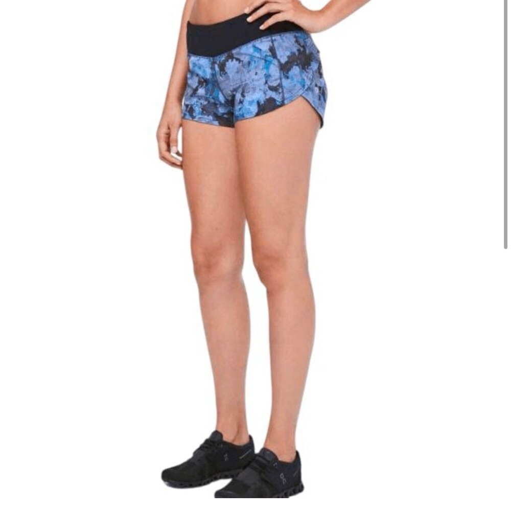 LULULEMON ATHLETICA Speed Up Short '2.5" In Screen Camo Multi/Black Size 6